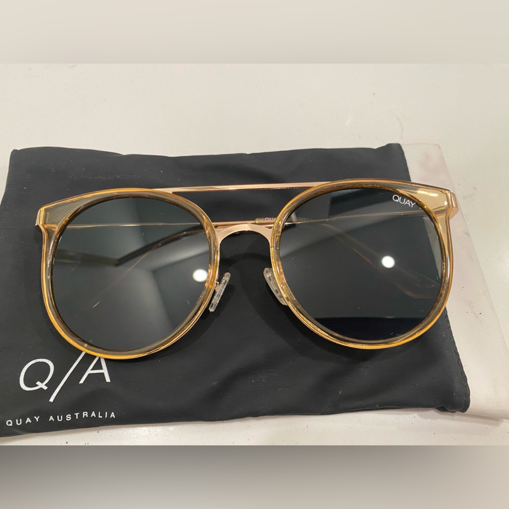 Quay Australia Gold Aviator Sunglasses